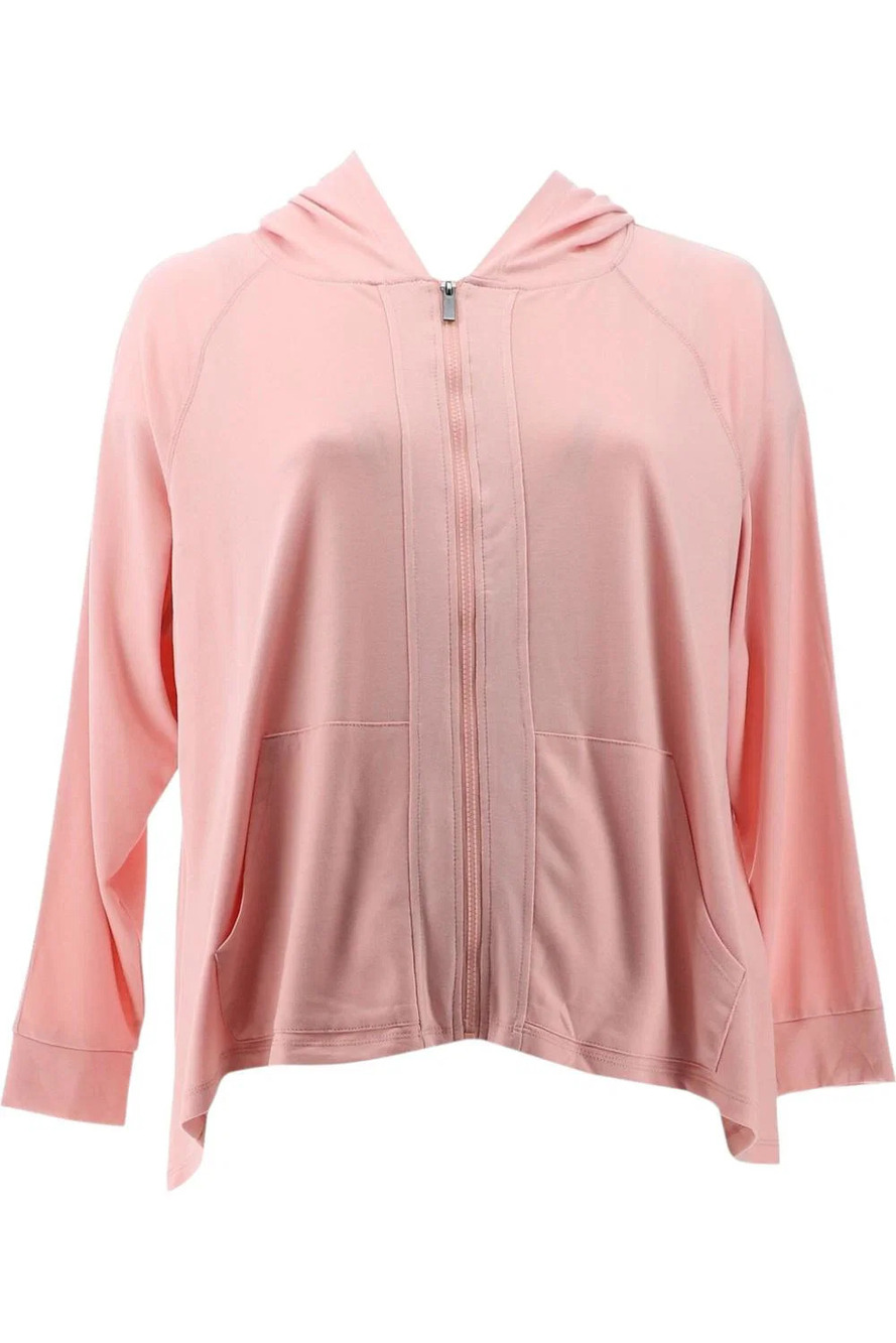 DG2 by Diane Gilman Downtime Flutter-Back Hoodie Blush - Regular